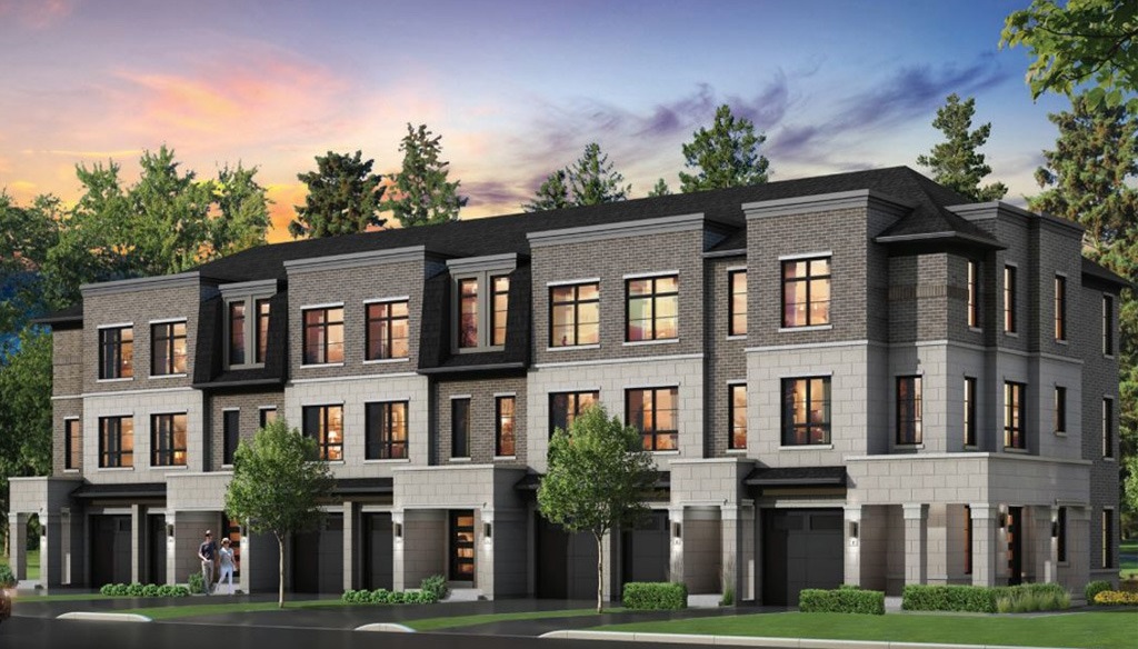 Whitehorn-Woods-Towns-Exterior-View-of-Townhomes-at-Dusk