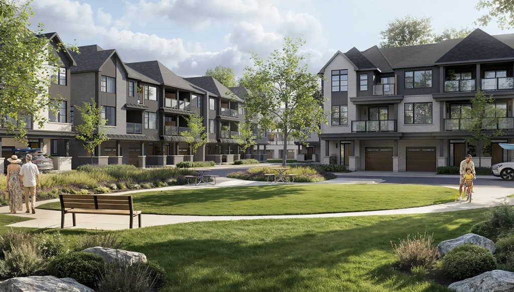 Pier-House-Towns-View-of-Units-From-Community-Park-1